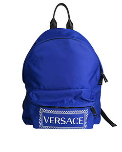 Logo Backpack, Nylon, Blue, Db, 3* (10)
